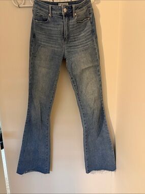 PAIGE Medium Wash High-Rise Flare laurel canyon Jeans